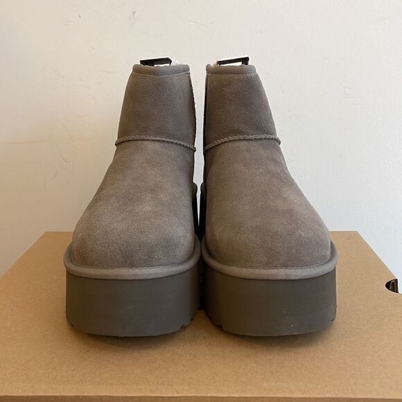 UGG Classic Mini Platform Boots Smoke Plume USA Women Size 10/UK 8/EU 41 - Picture 6 of 16